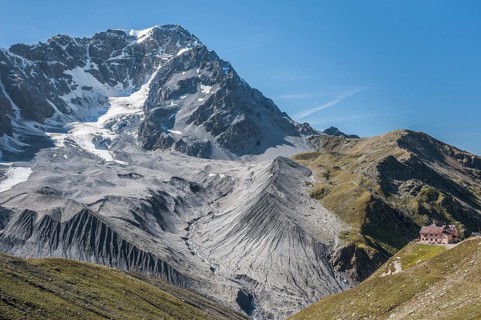 Ortler from the southeast with Vedretta di Solda glacier