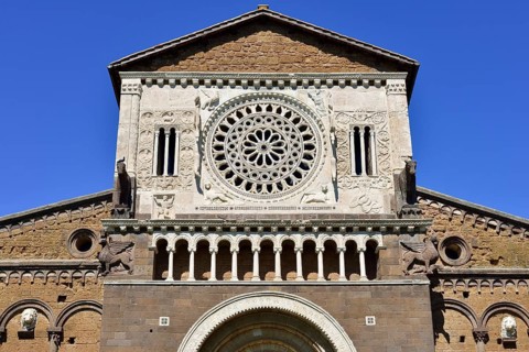 Marble rosette of the Romanesque basilica of San Pietro