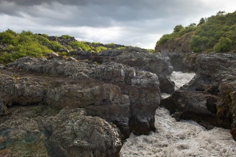 Barnafoss waterfall