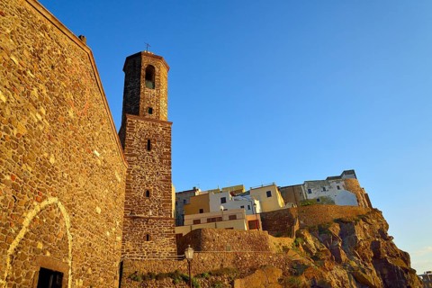 Sant'Antonio Abate Cathedral in the evening light