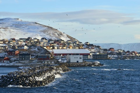 Jetty from rocks at the harbor entrance