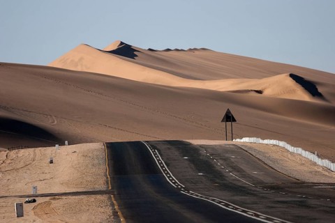 Road B2 between Swakopmund and Walvis Bay