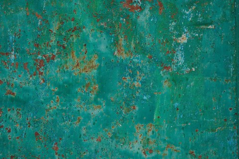 Green rusty metal sheet
