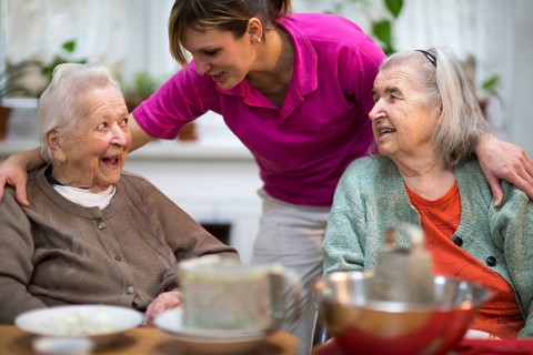 Two elderly women
