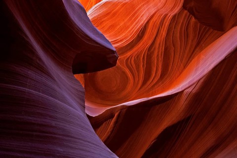 Sandstone formations in Lower Antelope Canyon