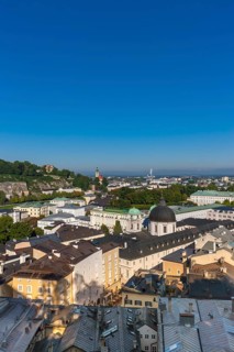 View from the Kapuzinerberg on the Neustadt with Church of the Holy Trinity