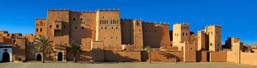 Exterior of the mud brick Taourirt Kasbah built by Pasha Glaoui