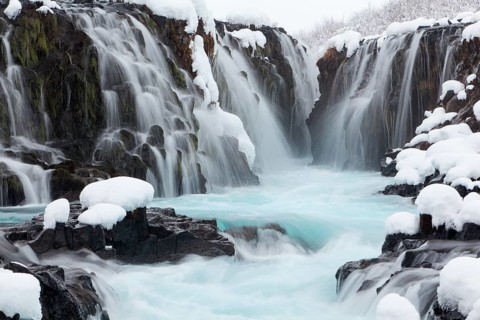 Bruarfoss in winter