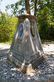 Boundary stone at the border triangle of Slovenia