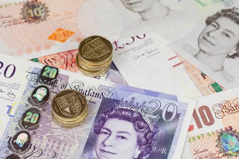 British banknotes and coins