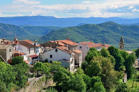View across the town with the Church of Saint Margareth