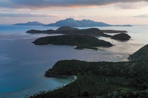 Sunset over the Yasawa Islands