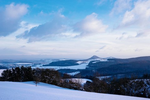 Winter landscape in Hegau