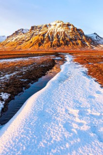 Mountain landscape at Myrdalsjokull