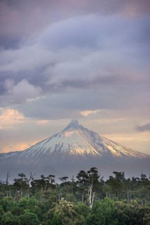 Puyehue volcano in the evening light