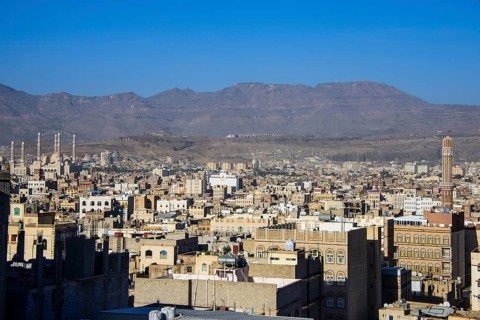 Overlooking the old city of Sana'a
