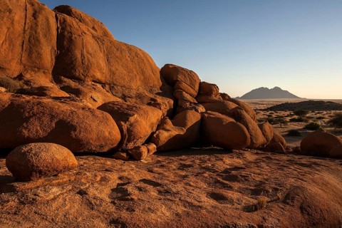 Cliff with rocks at Spitzkoppe