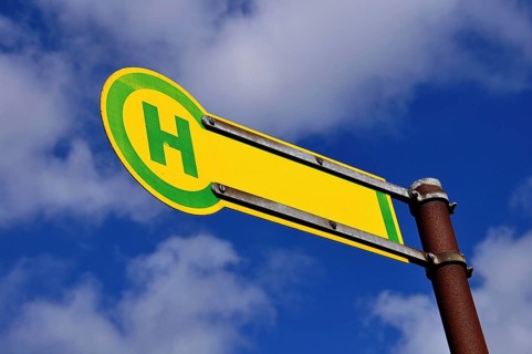 Bus stop sign