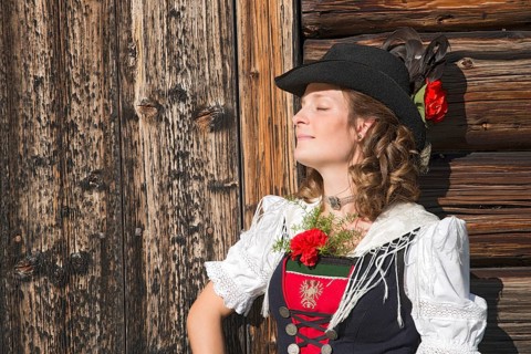 Young woman in traditional costume