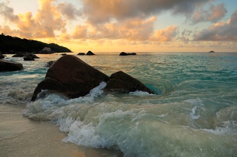 Beach in the evening light
