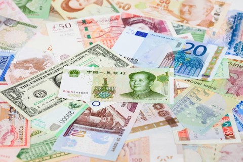 International currency banknotes