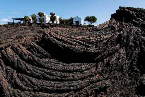 House on a lava field