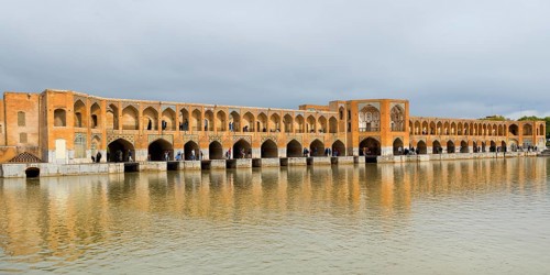 Khaju bridge over Zayandeh-Rud river