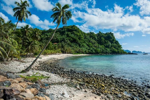 Wild beach on the east coast of Tutuila island