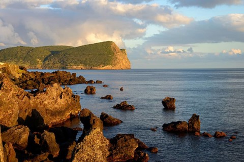 View of Monte Brasil from Sao Mateus de Calheta