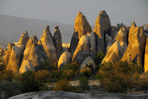 Tufa formations in the evening light
