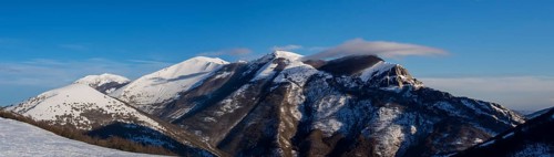 Mount Catria with snow in winter