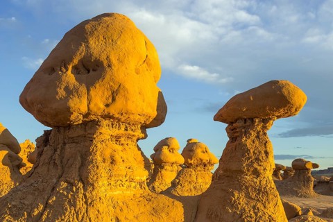 Rock formations in the evening light