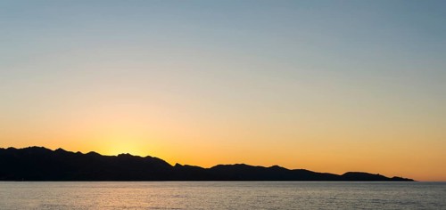 Sunset on the sea