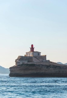 Chalk cliffs and lighthouse