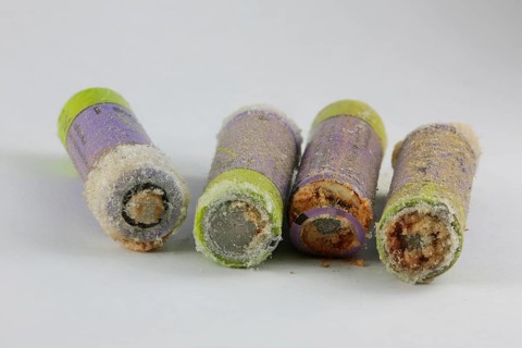 Old leaking batteries