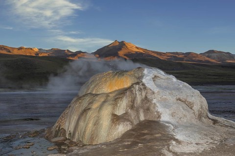 Geyser in the evening light