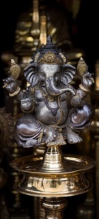 Metal Ganesha sculpture