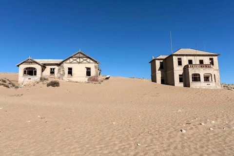 Old houses in the former diamond town
