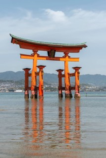 Itsukushima Floating Torii Gate in Water