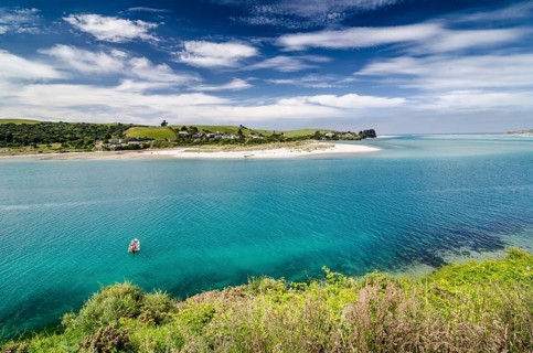Boat in the bay of Taieri