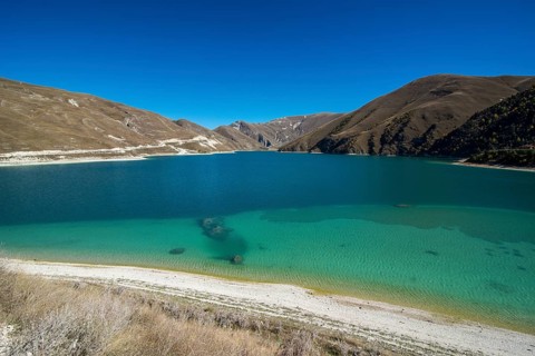 Lake Kezenoyam in the Chechen mountains