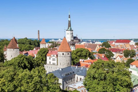 View from Toompea Hill on the Lower Town