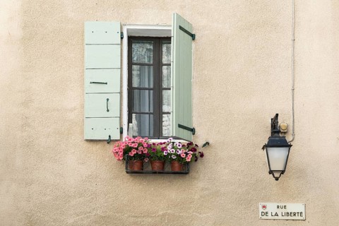 Facade with a window