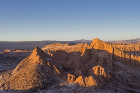 Valle de la Luna or Valley of the Moon in the evening light