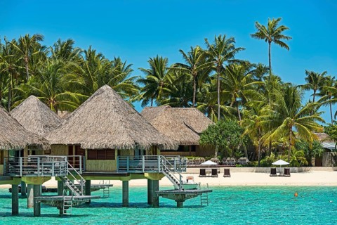 Holiday resort with overwater bungalows
