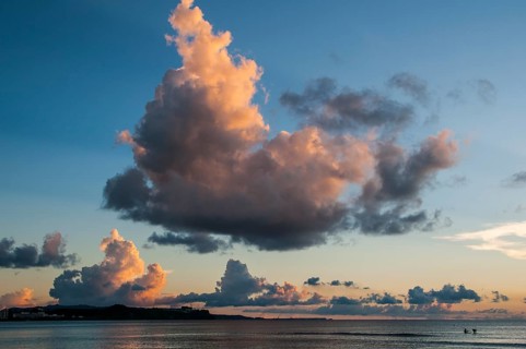 Surfer at sunset