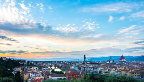 Panoramic view of the city with Florence Cathedral