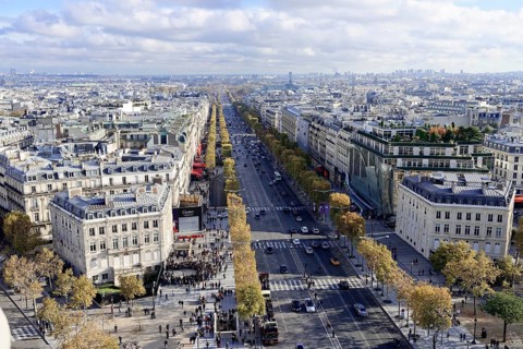 Views of La Defense and the Avenue des Champs-Elysees