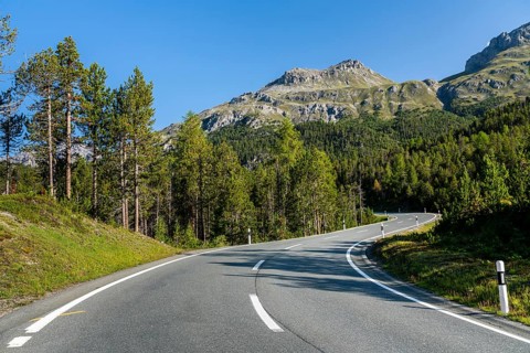 Winding mountain road
