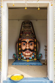Sri Aravan statue at Sri Mariamman or Mother Goddess Temple